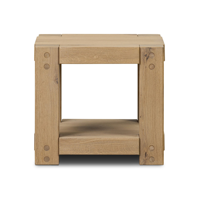 Keaton Emmer End Table-Aged Smoked Oak