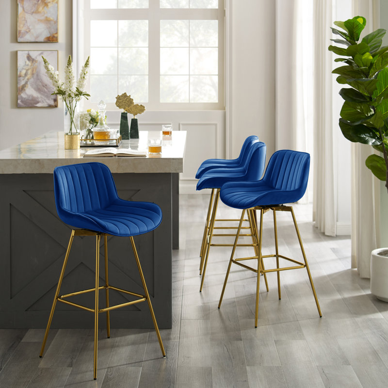 Tabouret de bar pivotant 28,95 po Abingdon, Bleu