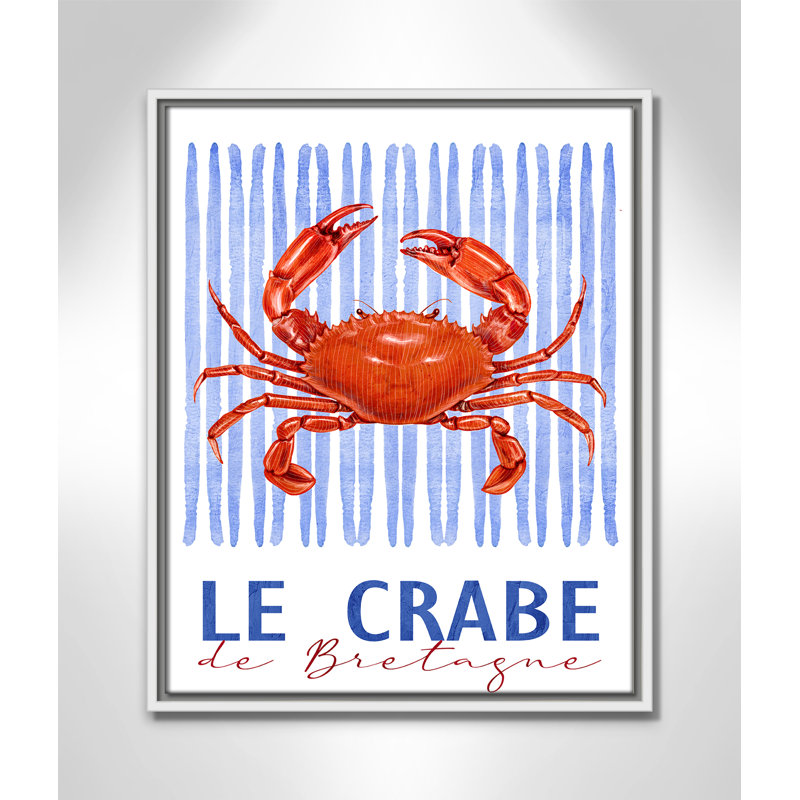 Le Crabe - reproduction carrée par Kimberly Allen, Flotteur blanc, 17.5' W x 21.5' H