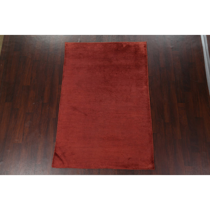 Tapis contemporain contemporain noué à la main 5 x 7