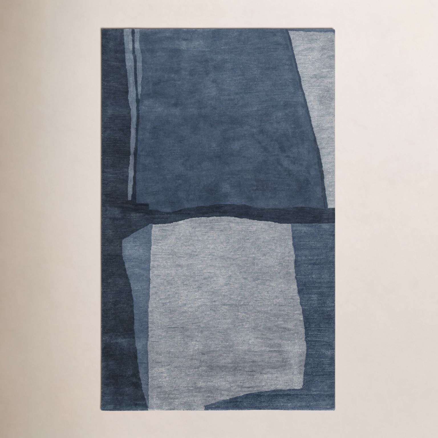 Hand-Tufted Abstract Wool Rug, Rectangle 5' x 8'