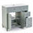 36" Blue  Grey Bathroom Vanity With Ceramic Sink - Soft-Close Drawers, Solid Wood Frame, Multi-Organizer Storage , 92X47x86cm-499015504