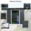 Remise de rangement extérieure en métal 6 pi x 5 pi avec fenêtre et toit incliné-123384800-123384797