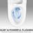1.1/1.6 Toilet, Ceramic, Comfort Height, 15.55 In, White, Soft Close Seat, & One Ceramic One, , In