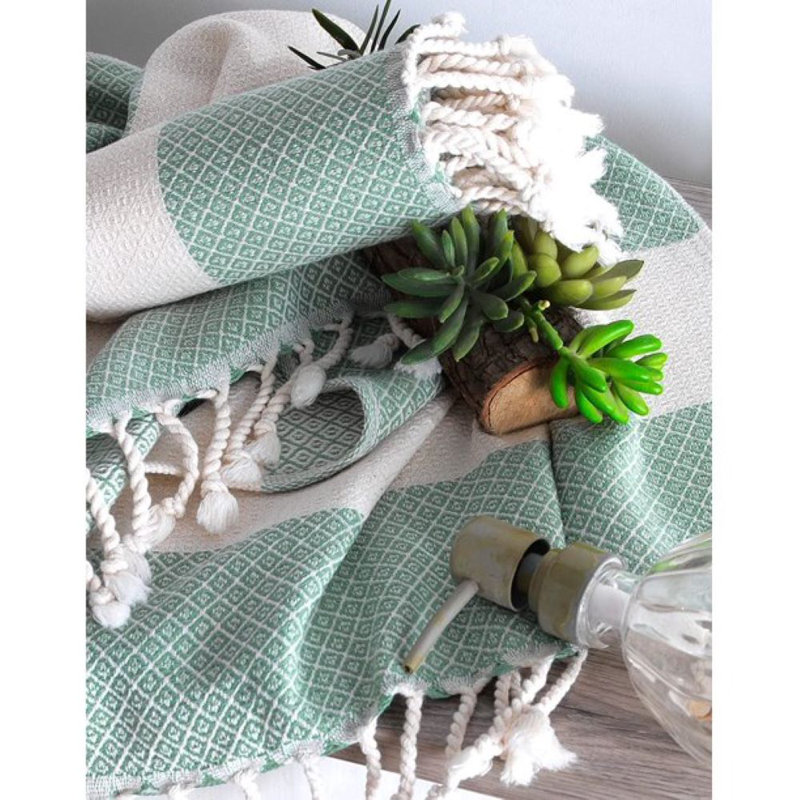 4-Pack Turkish Hand Towels | 100% Cotton, 16 x 39 Inches | Decorative Bathroom Towel for Hand, Face, Gym, Yoga, Dishcloth, Kitchen and Bath (4 Hand Towels)