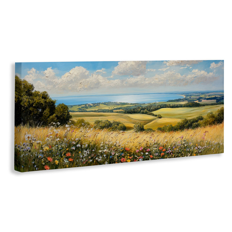 «In the Distance Landscape Canvas», conception par Petal Prints Design, H 17 po x l 40 po