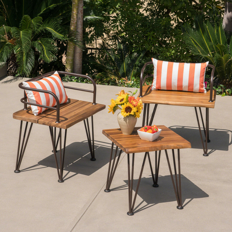Hansell Acacia 2 - Person Patio Conversation Set