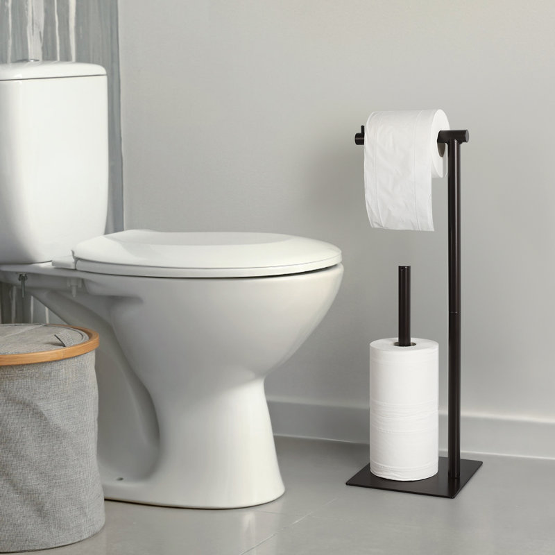 Porte-papier hygiénique sur pied, porte-papier hygiénique pour plomberie industrielle