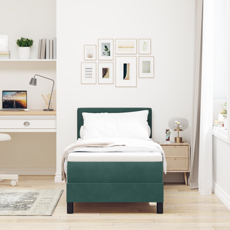 Upholstered Bed Frame with Mattress