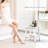 Shower Bench For Inside Shower - White HDPE Shower Stool Waterproof - Spa Bathroom Seat Chair With Handle, Storage Shelf, Adjustable Feet - Indoor/Outdoor, Weather Resistant