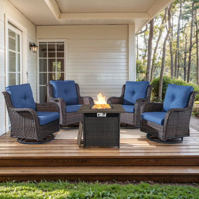 Carolina 4 - Person Outdoor Seating Group With Fire Pit