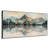 Extra Large Wall Art Fabric Print - Mountain Reflection in Water Tranquil Landscape Artwork Decor for Living Room or Bedroom - "Frame Assembly Required (Unfinished Frame)"-105075910
