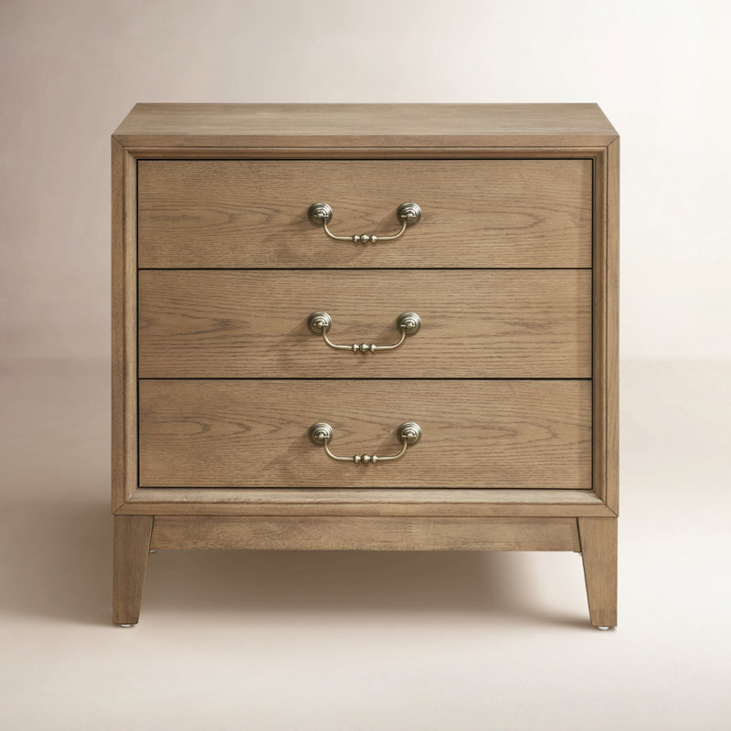 Bartlett 3 Drawer Nightstand, Brown