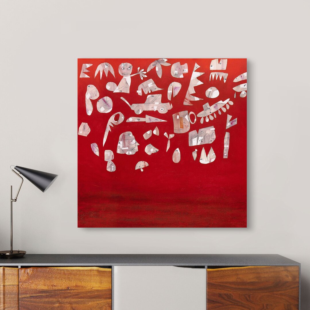 Leinwandbild - Gemälde „Scene Objects: Red Abstract” von Vittorio Teruzzi