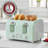 OVENTE Electric 4-Slice Toaster Machine with 6-Shade Selector Setting, Cancel Button, Defrost Function, Crumb Tray, 1400W Power and Wide Slots for Bagels, Waffles and Puff Pastry, Light Blue TS4410LBL