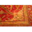 Grand tapis Oushak turc riche de couleur rouge rustique