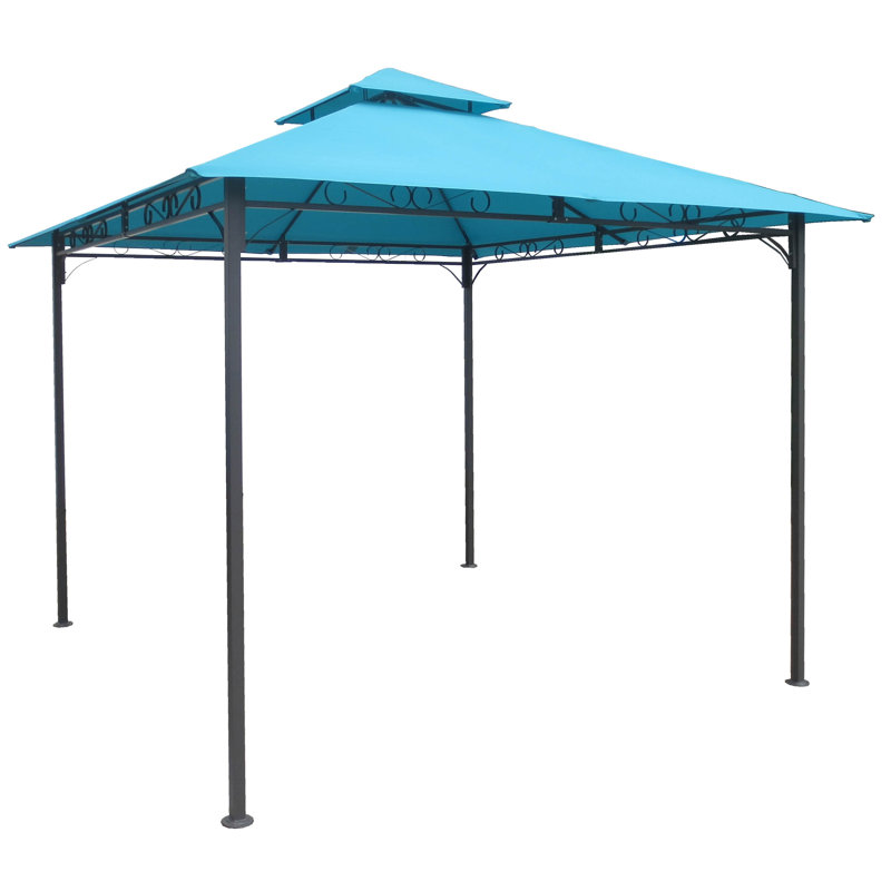 Patson 9.5 Ft. W x 9.5 Ft. D Steel Patio Gazebo, Aqua Blue