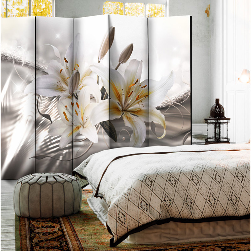Solid Wood Folding Room Divider, 5