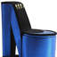 Boîte à bijoux 9 po en velours bleu royal noir et doré
