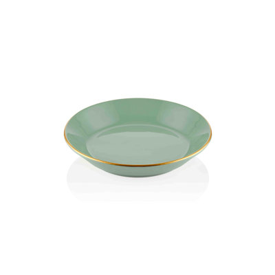 Élégante plaque de céramique, vert, 7,9 x 7,9 x 1,2 pouces | 100% lavable au lave-vaisselle, parfait pour les repas et les réceptions | Conception élégante et durable pour toutes les occasions