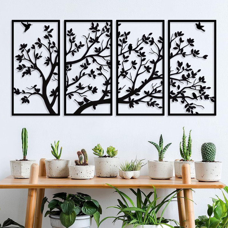 4 Piece No Frame Print on Metal