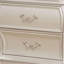 Table de chevet 2 tiroirs blanc perle avec plateau en granite Queen Queen Legs