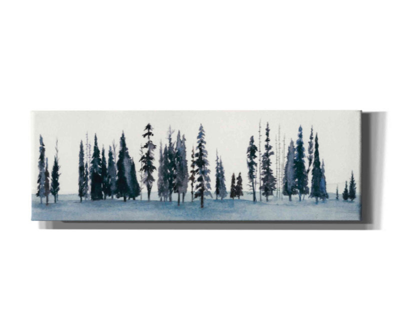 «Sapphire Grove II» par Grace Popp, toile murale en verre, H 20 po x l 60 po