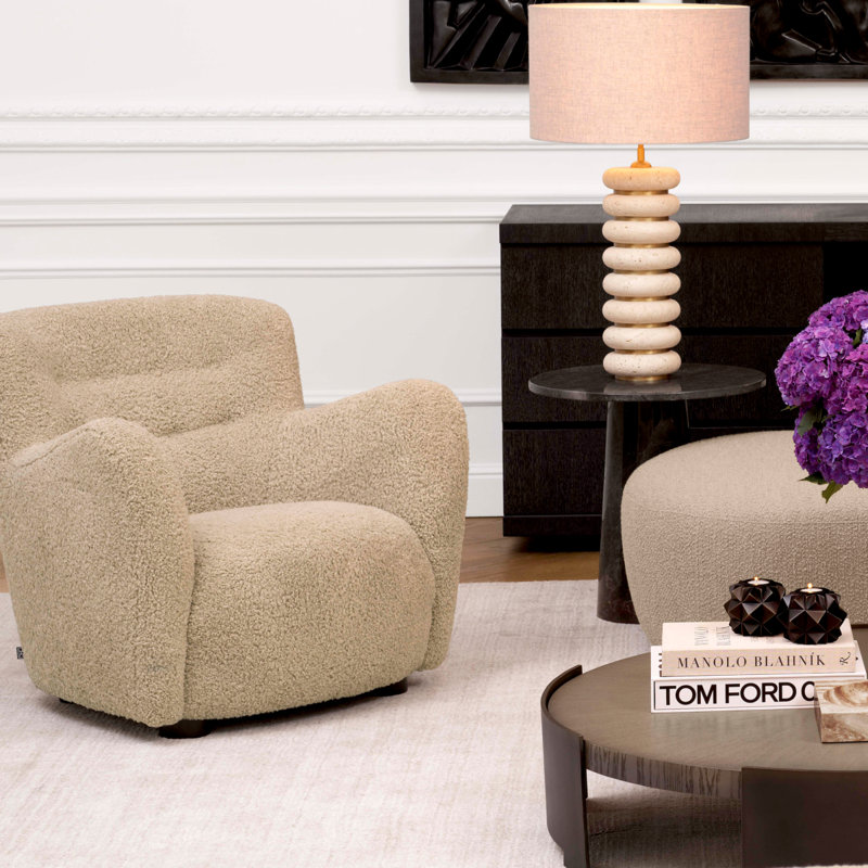 Bixby Armchair, Canberra Sand Polyester