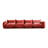 Cath 4-Seat Chenille Fabric Upholstered Sectional Sofa-748750777