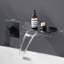 Robinet de baignoire mural noir mat à poignée simple avec robinet de lavabo de salle de bain moderne-124897502