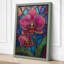 Stained Glass Orchids Botanical - Wrapped Canvas-521632739-521632537