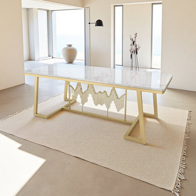 Modern minimalist marble dining table