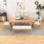 Ensemble de table de salle à manger extensible pour 6 personnes avec table rectangulaire, 4 chaises rembourrées et banc Vintage-1126466420-1126466421