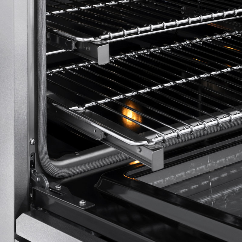 ZLINE 30 in. Classic Gas Range with DuoPro Cooktop and Convection Oven in Black Stainless Steel, Satin Stainless Steel