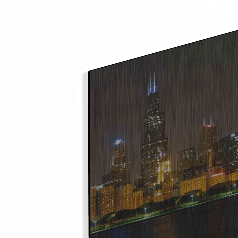 «Chicago Cityscape Baseball» par AKG, H 16 po x l 48 po