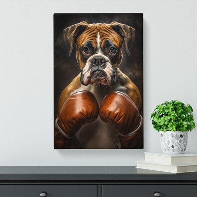 Boxer Dog Romanticism - Print on Canvas