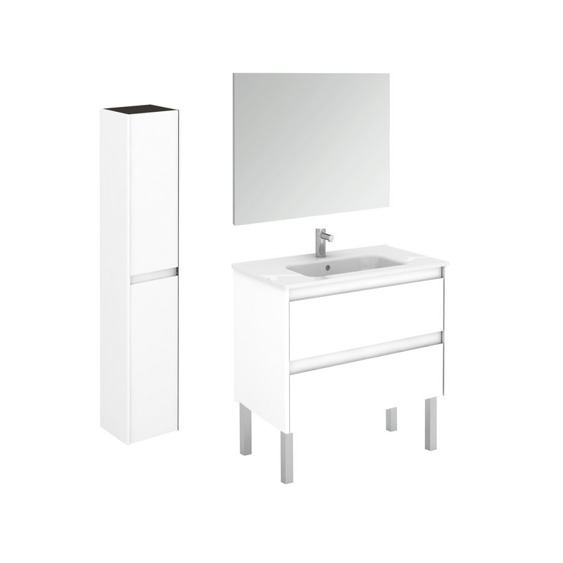 Ambra 31.7'' W Single Vanity, Gloss White