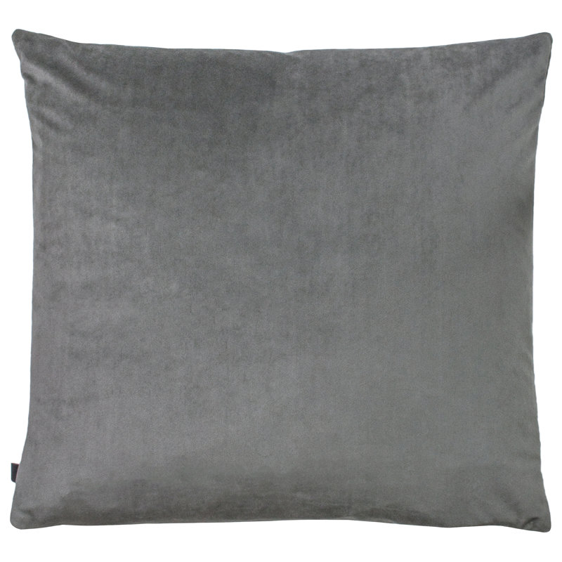 Geometric Square Cushion, Smoke/Steel