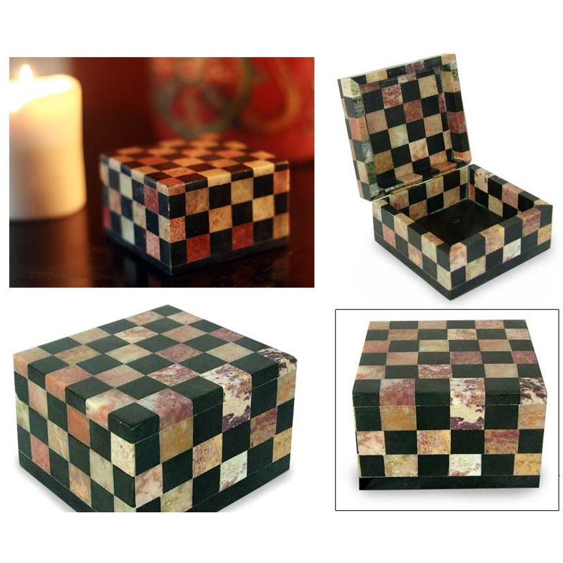 Boîte à bijoux moyenne checkmate Gulam Rasool