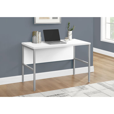 Bureau d'ordinateur, L 48 po, travail, bureau à domicile, stratifié de qualité commerciale, métal, contemporain, moderne