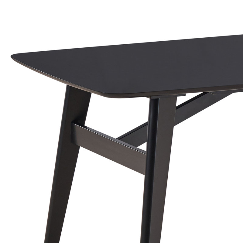 Table de salle à manger de style contemporain à finition noire