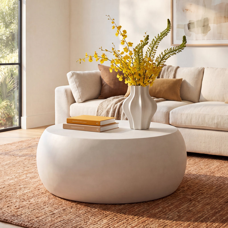 Sara Cumbria Solid Coffee Table, White
