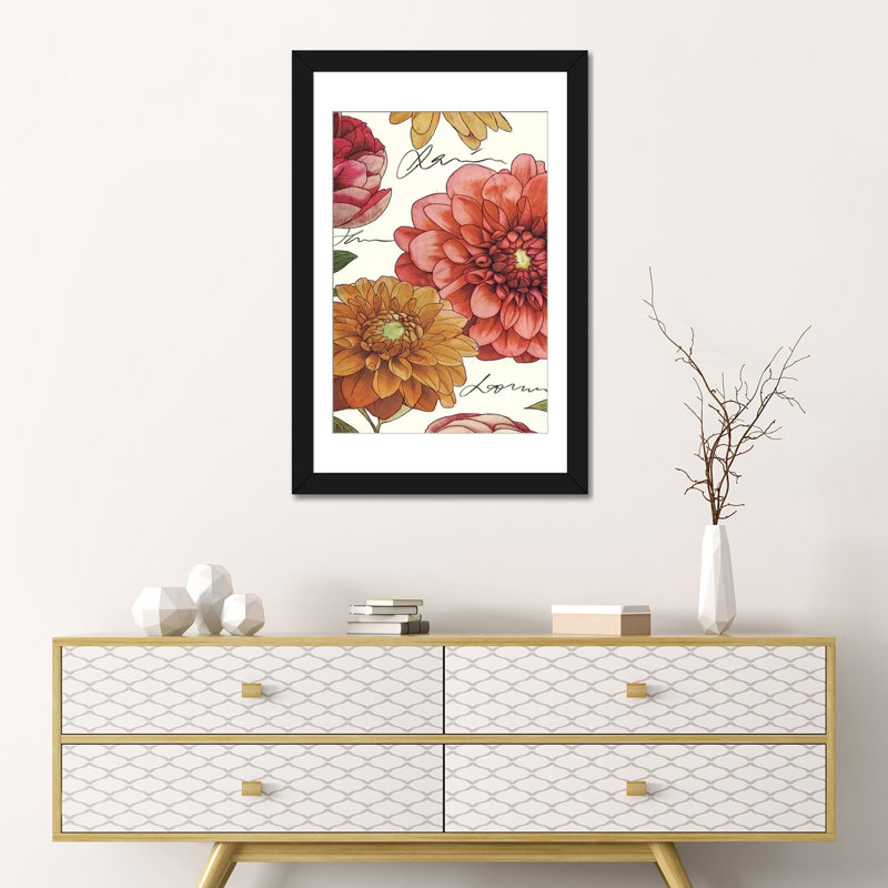 « tropical brillante ii », impression sur toile, H 24 po x l 16 po x P 1 po, Papier beaux-arts encadré noir, Blanc