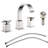 2 Handle Lavatory Tap In Brushed Nickel - Solid Brass And Stainless Steel Build, With Pop Up Drain Water Supply Lines For A Functional Widespread Bathroom Faucet Matte Black Steel, Bold Statement