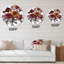 Orange rétro et roses rouges - horloge murale traditionnelle-60187741
