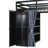Modern Gaming Loft Bed With Desk, Lighted Pegboard, Storage Bookcase And Wardrobe-714363713