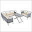 Ensemble de canapé modulaire d'extérieur 5 pièces 5 pièces