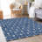 Premium Machine Washable Prisco Navy Rug-301304081