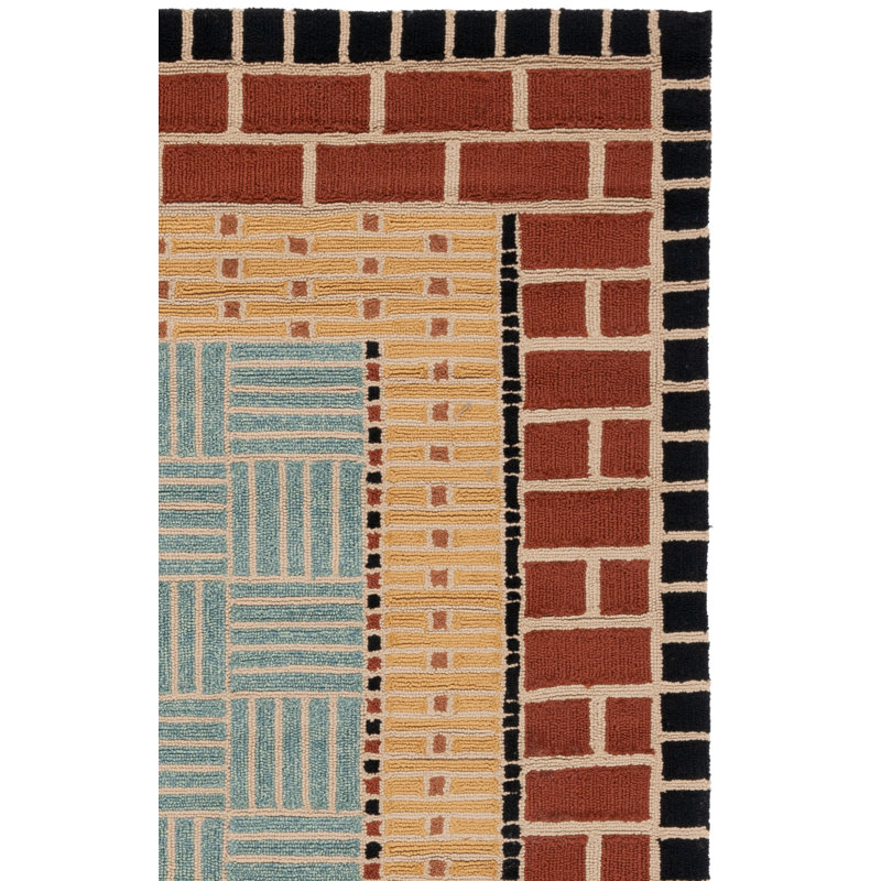 Bowden Hand Hooked Performance Geometric Rug, Square 6'