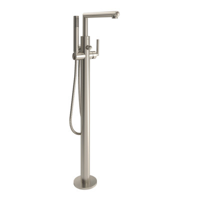 Arris Single Handle Floor Mount Tub Filler Trim with Hand Shower